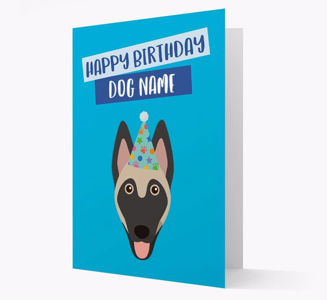 Personalized 'Happy Birthday {dogsName}' Card with {breedCommonName} Icon